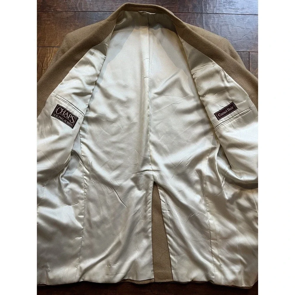 Chaps Ralph Lauren Blazer Mens Tan Camel Hair Sports Coat Suit Jacket